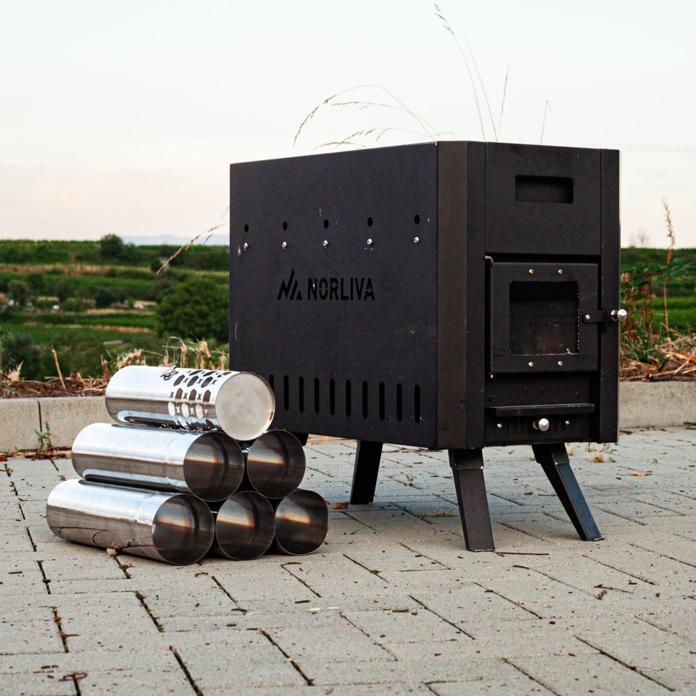 Tente de sauna Fjorden + poêle de sauna + accessoires de sauna + banc à deux niveaux