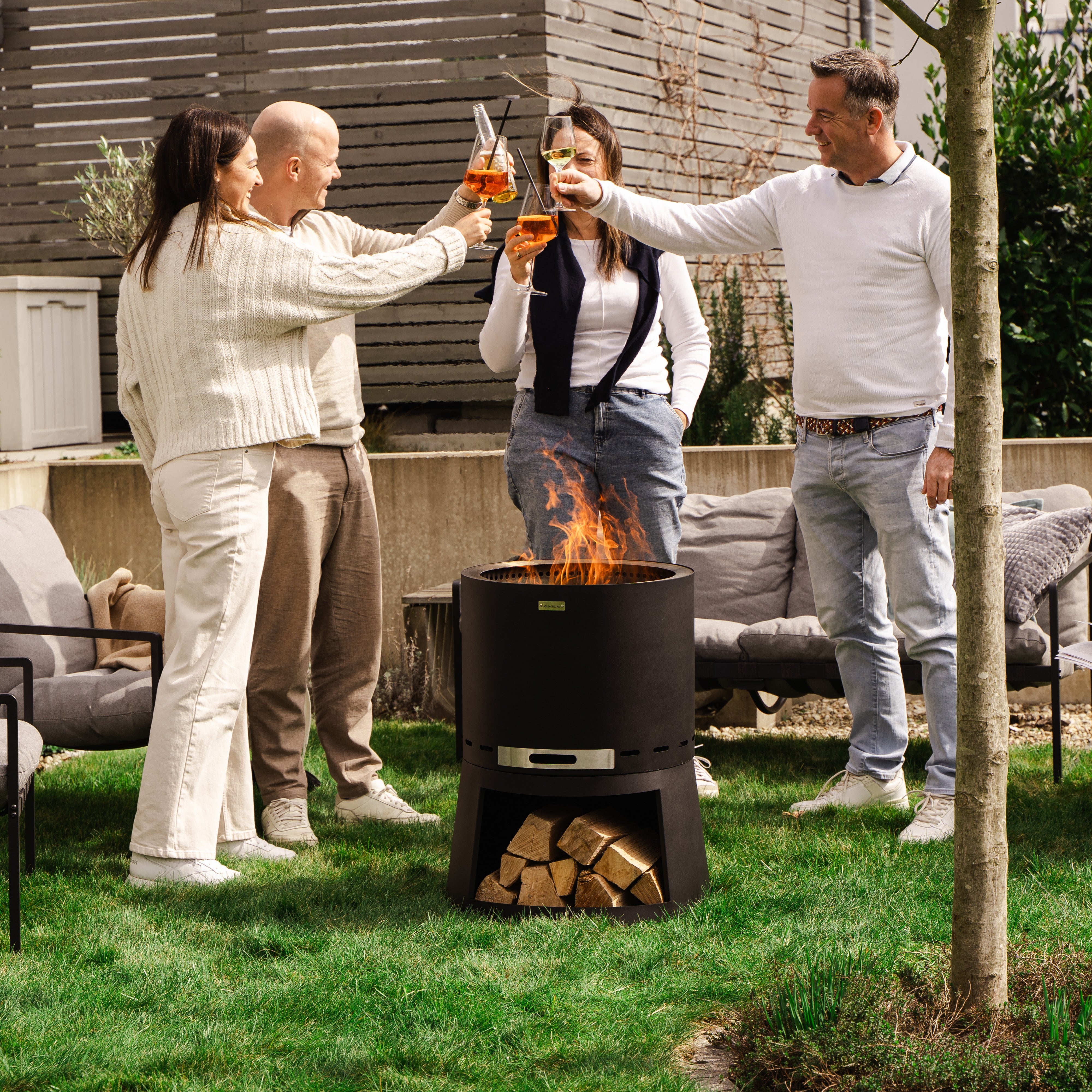 Rauchfreie Feuerschale Skara Pluss