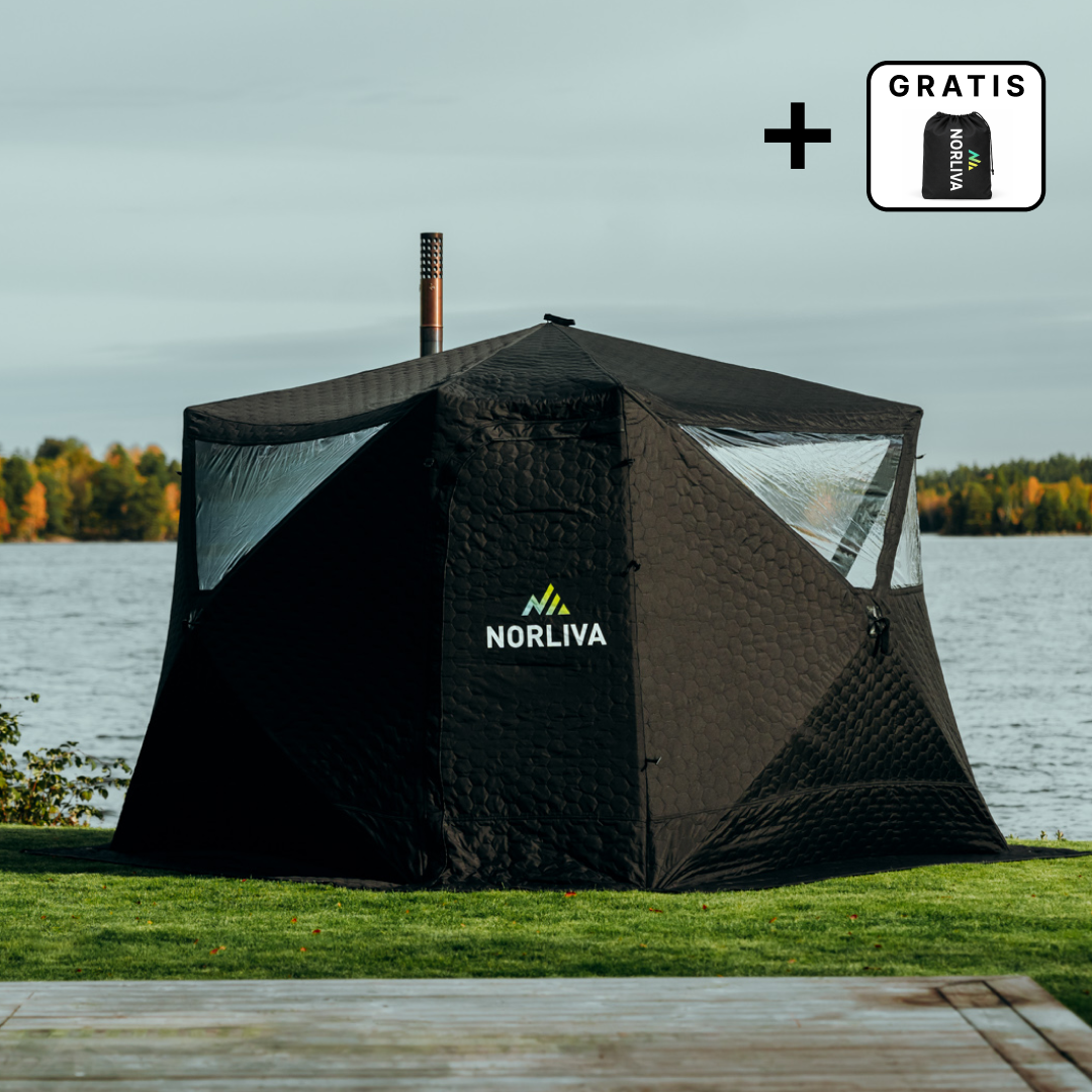 Tente sauna mobile Fjorden avec poêle de sauna