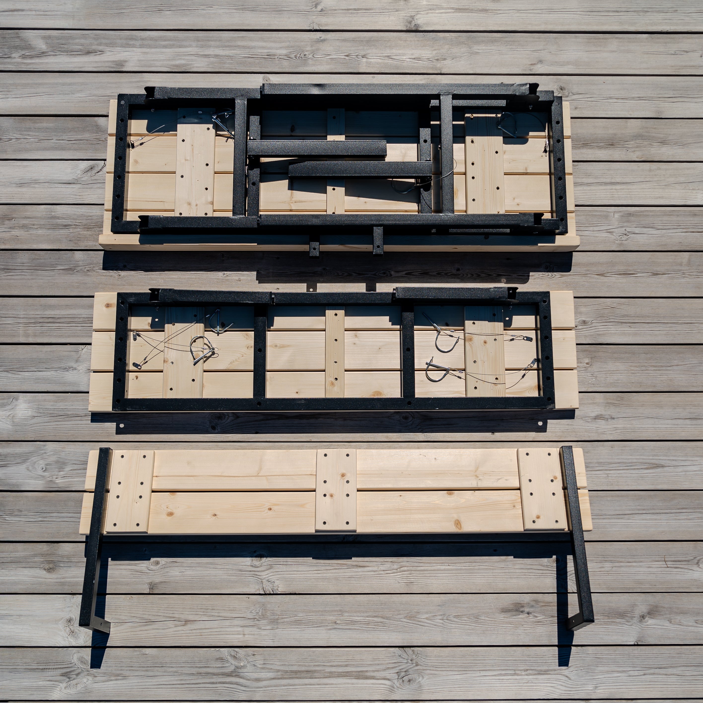 Banc de sauna à deux niveaux, pliable