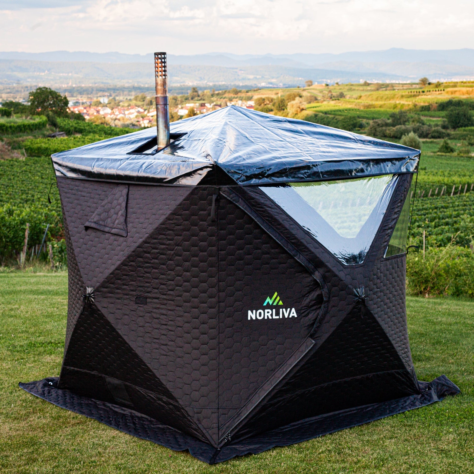 Protection contre la pluie pour tente sauna Isen