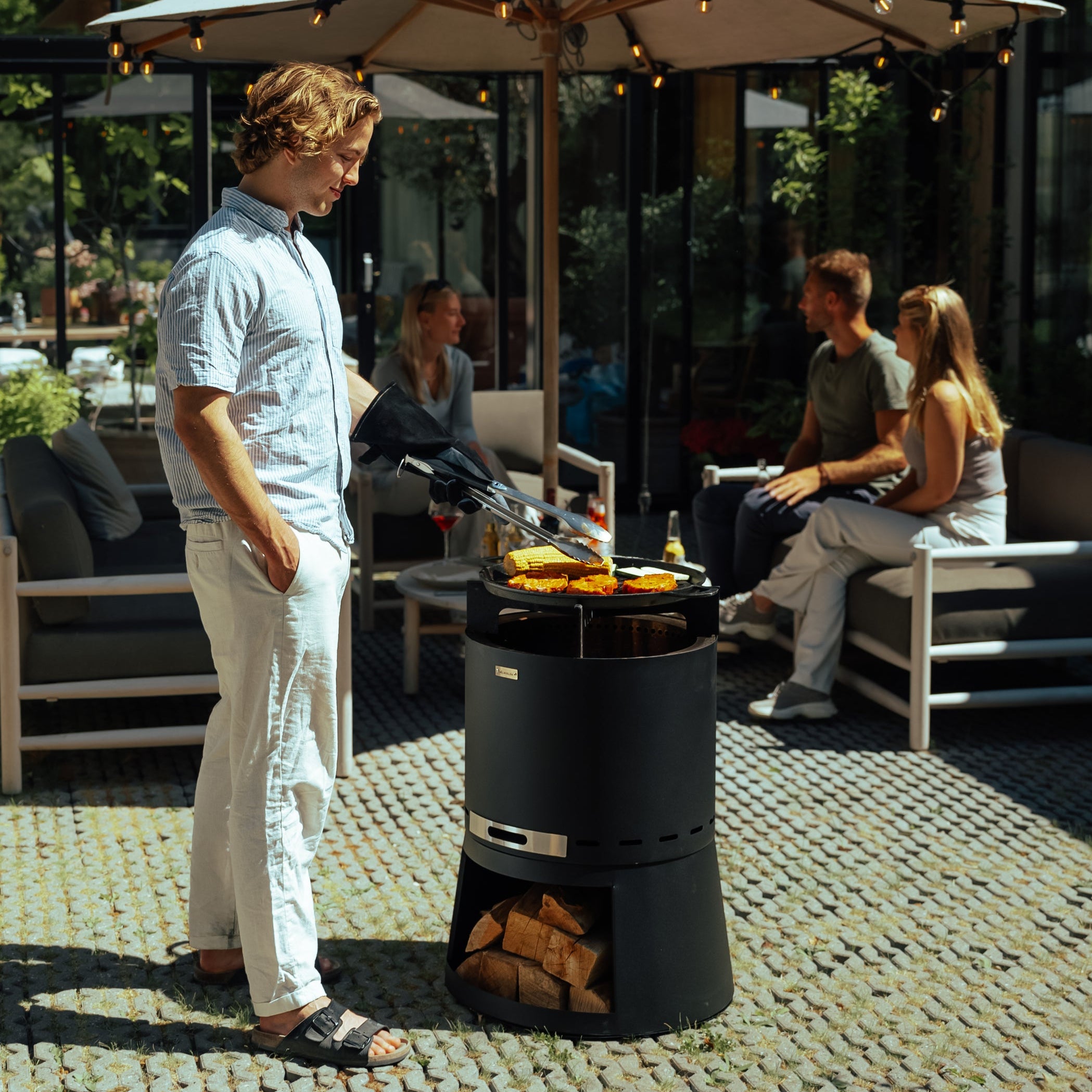 Set : Skara Pluss + couvercle + grille en fonte