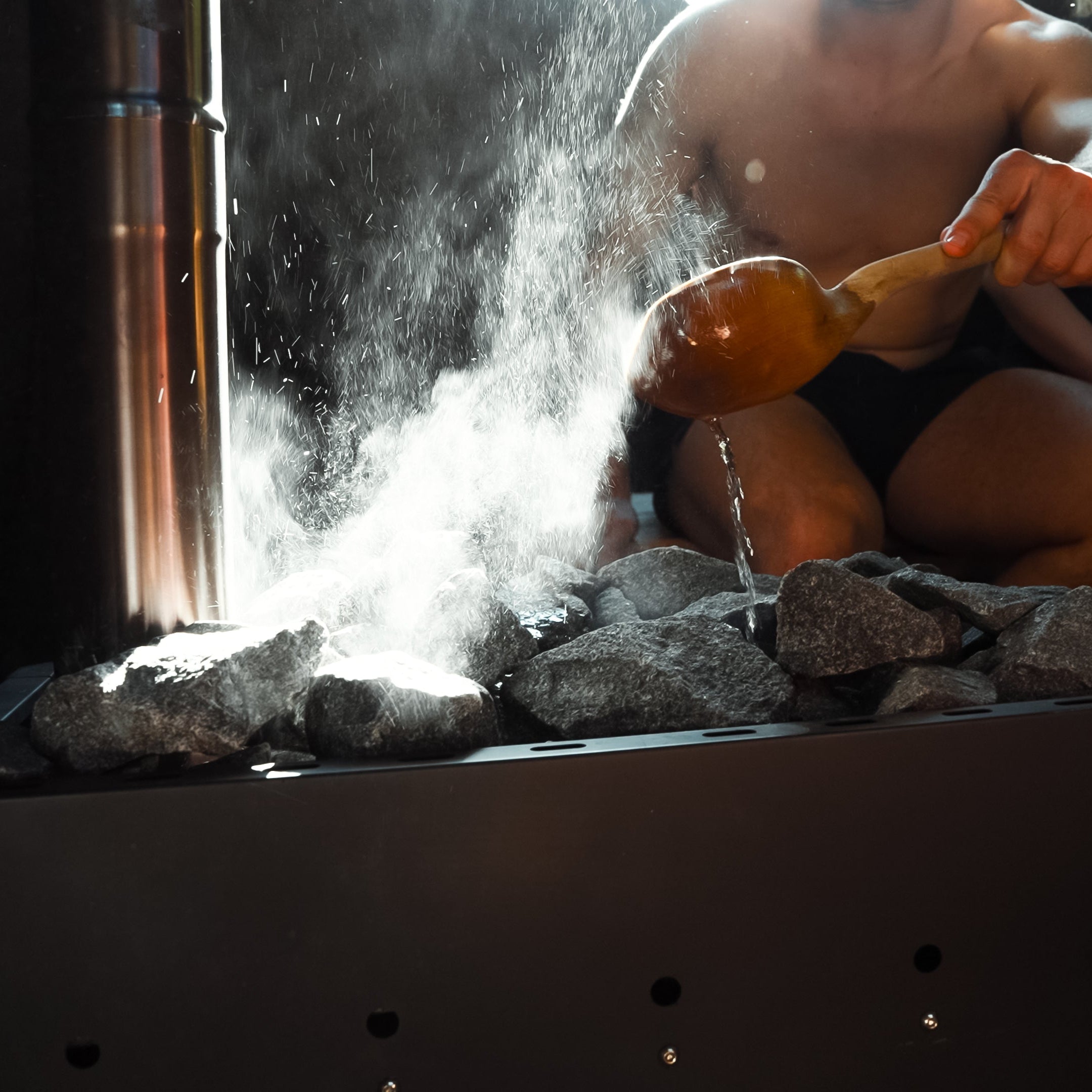 Set: Saunazelt Isen 2.0 + Ofen + Sauna-Zubehör + Regenschutz + Bänke