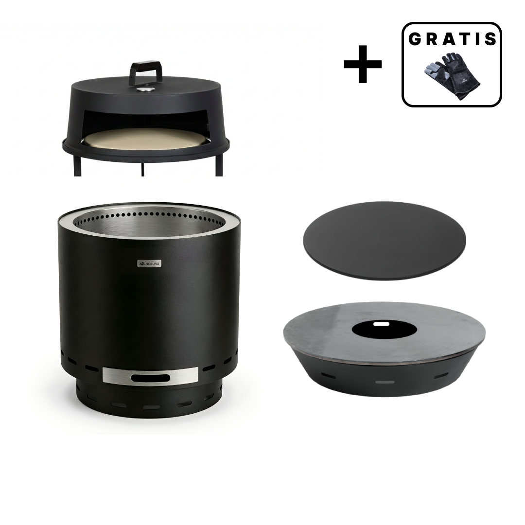 Set : Skara + Couvercle + Grille à plaques de cuisson + Accessoire pour four à pizza
