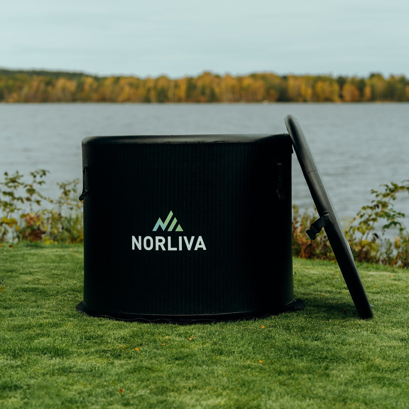 Set: Saunazelt Fjorden + Ofen + Sauna-Zubehör + Bänke + Eistonne