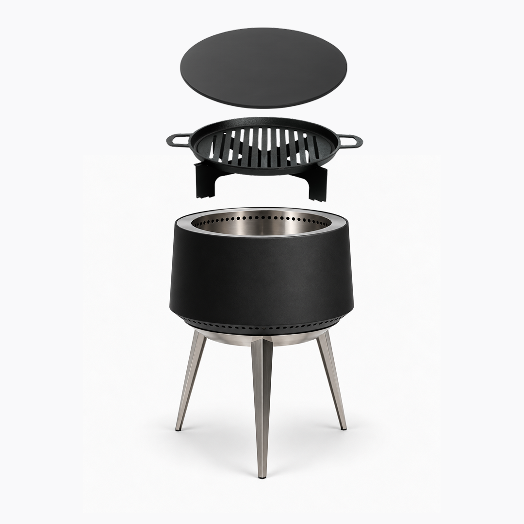 Set: Juna Pluss + Deckel + Gußeisen-Grillrost
