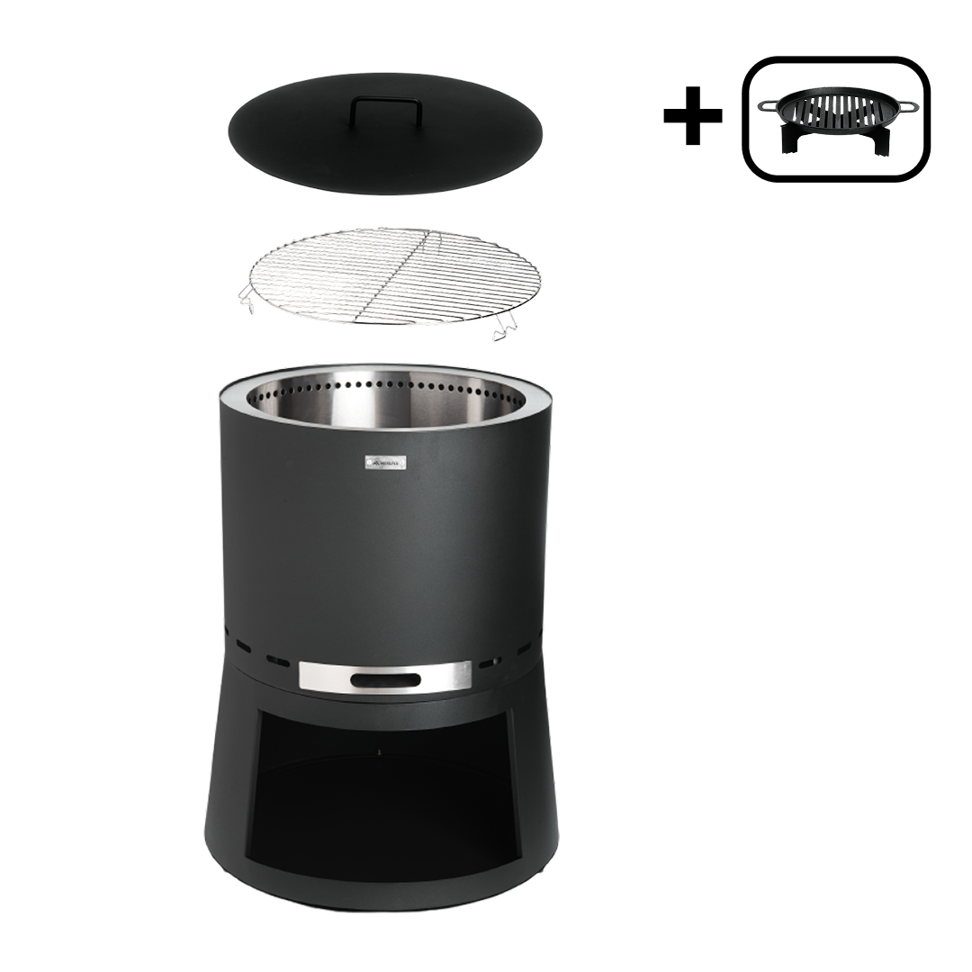 Set: Skara Pluss + Deckel + Grillrost