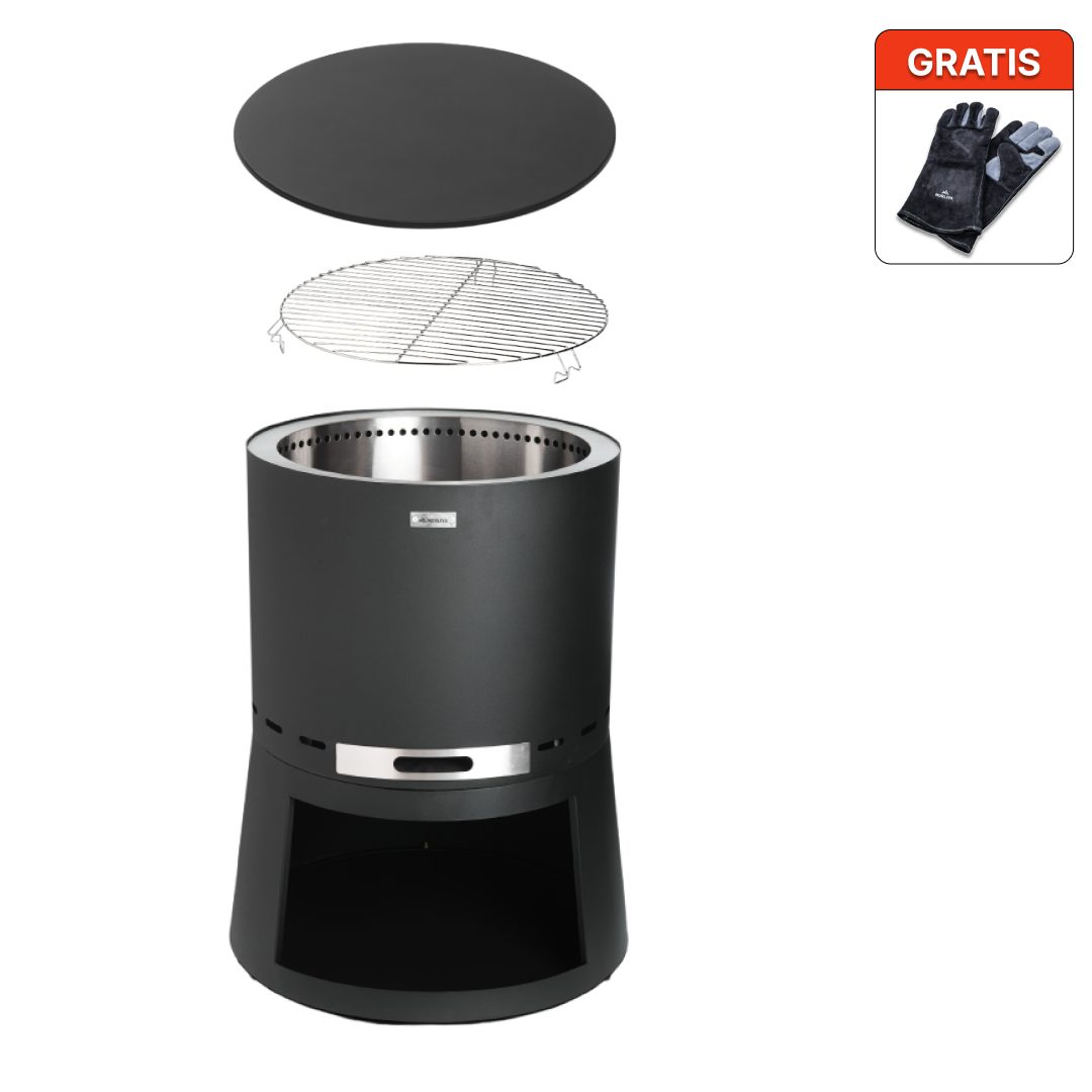 Set: Skara Pluss + Deckel + Grillrost