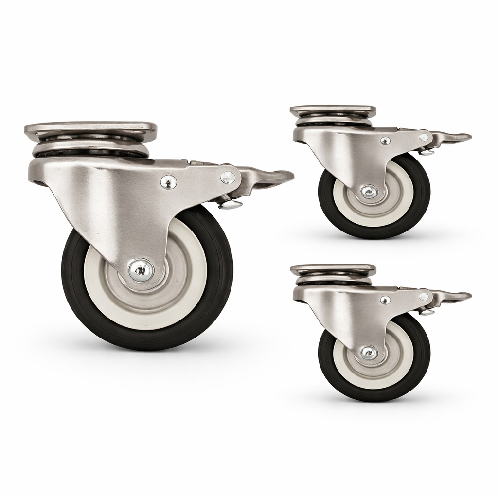 Rollen-Set für Feuerschalen, 3 Stück